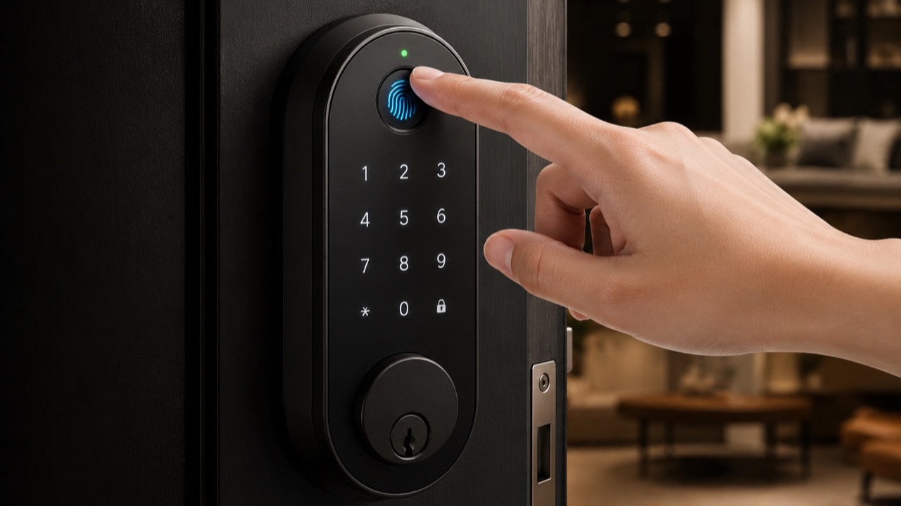 Fingerprint door lock — one touch, the bolt turns