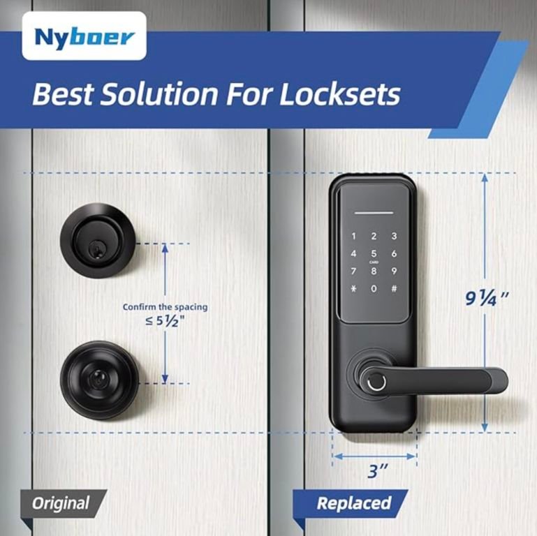 smart lock and old door lock